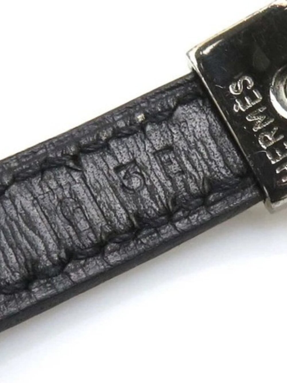 Auth HERMES Pusupusu Bracelet Black/Silver Leather/Metal - 56347a - Picture 10 of 10